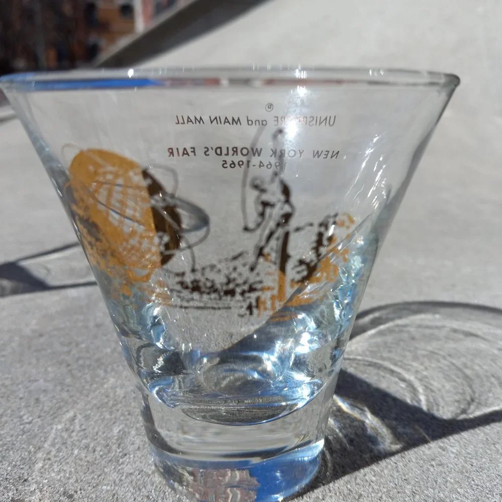 MCM Barware World's Fair New York 1964-1965 Pair (2) Souvenir SHOT GLASS…